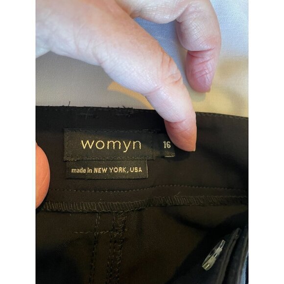 Womyn Black Pants Size 16 Polyester Spandex All About Zips  Made in USA NEW - Picture 6 of 11